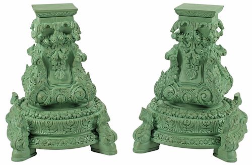 (2) LARGE REGENCE STYLE CARVED