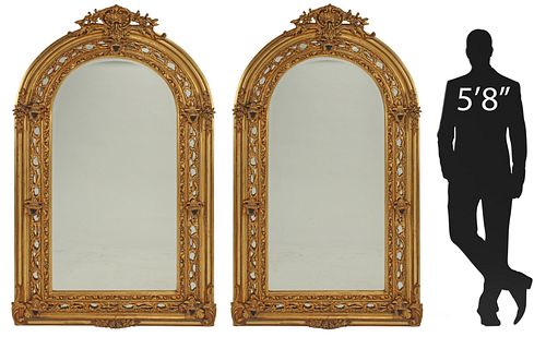 (2) LARGE REGENCE STYLE GILT
