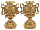 (2) LARGE REGENCE STYLE ORMOLU
