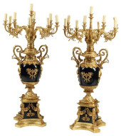 (2) LARGE REGENCE STYLE ORMOLU