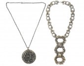 2 LARGE ROBERT LARIN PENDANT N