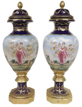 (2) LARGE SEVRES STYLE PARCEL