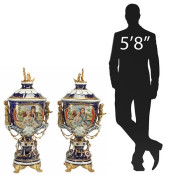 (2) LARGE SEVRES STYLE PARCEL-