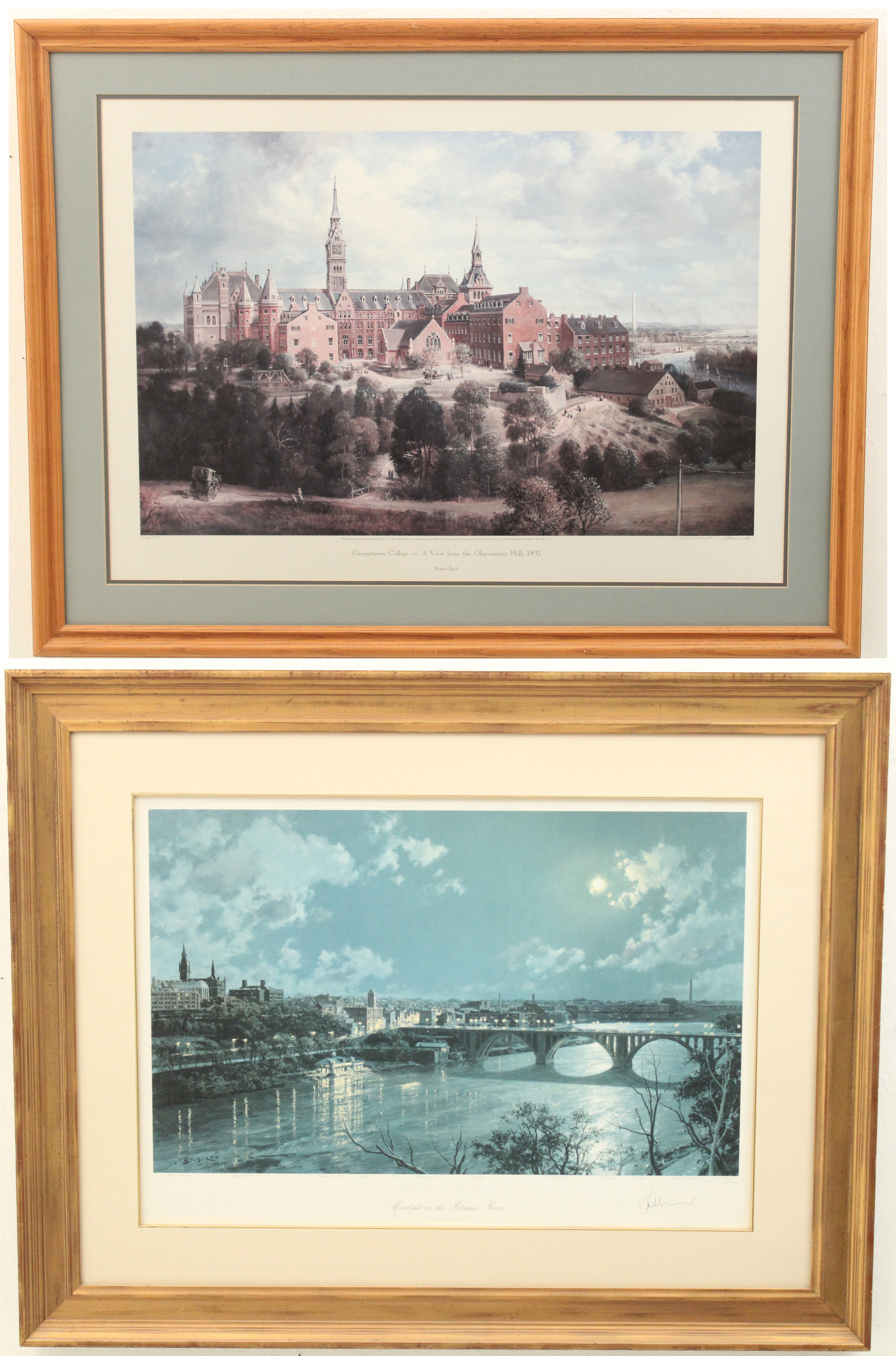 2 LARGE SIGNED LITHOGRAPHS TWO