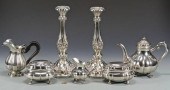 2 LARGE SILVER CANDLESTICKS PL