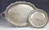 (2) LARGE SILVER PLATE SERVICE