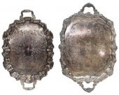 (2) LARGE SILVERPLATE HANDLED