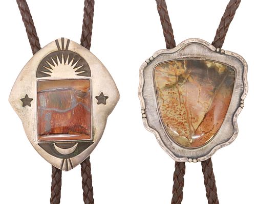 (2) LARGE SOUTHWEST STERLING SILVER
