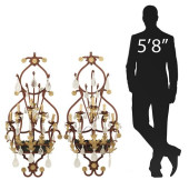 (2) LARGE SPANISH STYLE TOLE I