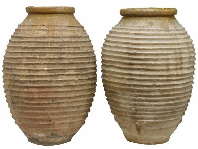 (2) LARGE SPANISH TERRACOTTA