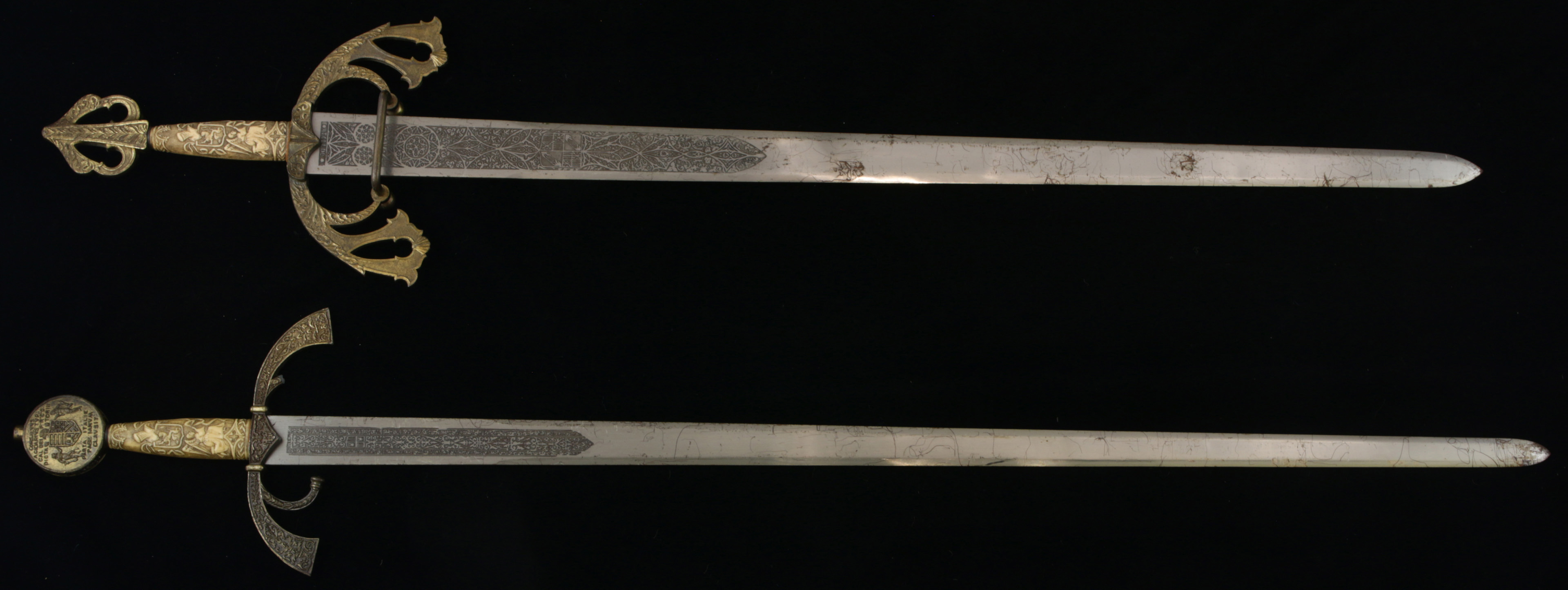 2 LARGE TOLEDO SWORDS, 20TH CENTURY