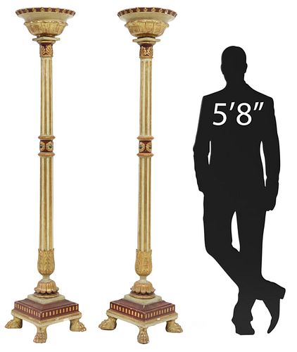 (2) LARGE VENETIAN PARCEL GILT
