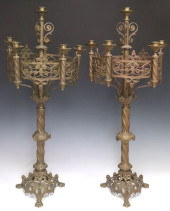 (2) LARGE VICTORIAN BRASS ECCL