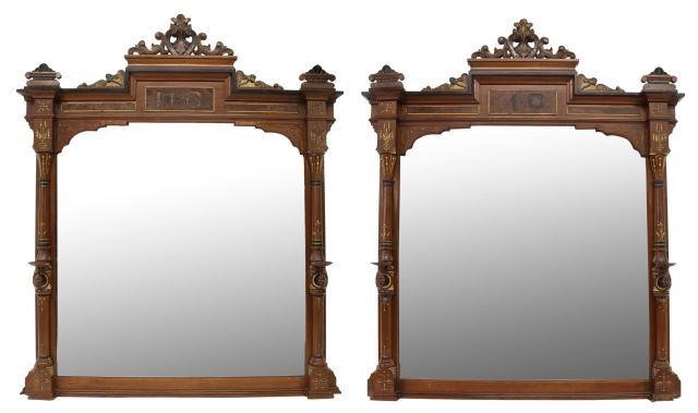 (2) LARGE VICTORIAN PARCEL GILT