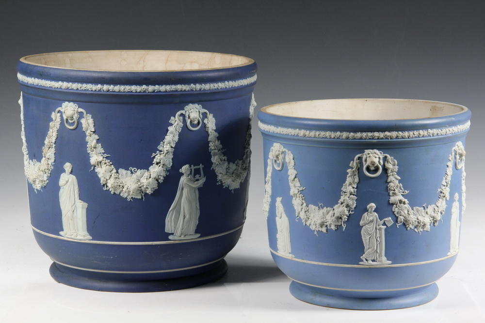 (2) LARGE WEDGWOOD JARDINIERES -