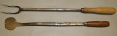 2 LATE ERA WOODEN GRIP WROUGHT