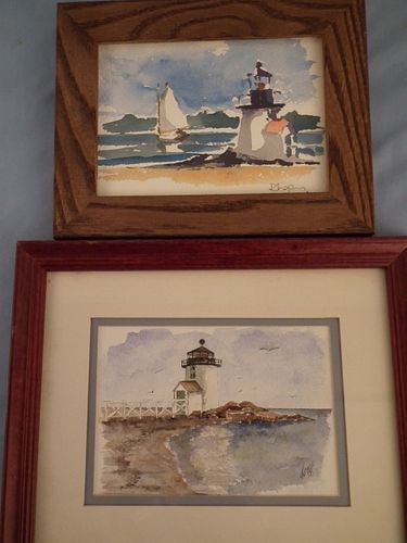 2 LAZARUS NANTUCKET PAINTINGSLot of