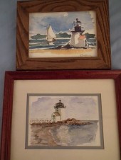2 LAZARUS NANTUCKET PAINTINGSL
