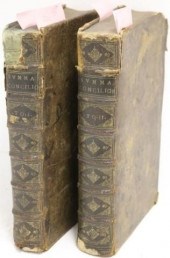 2 LEATHER BOUND BOOKS TITLED "