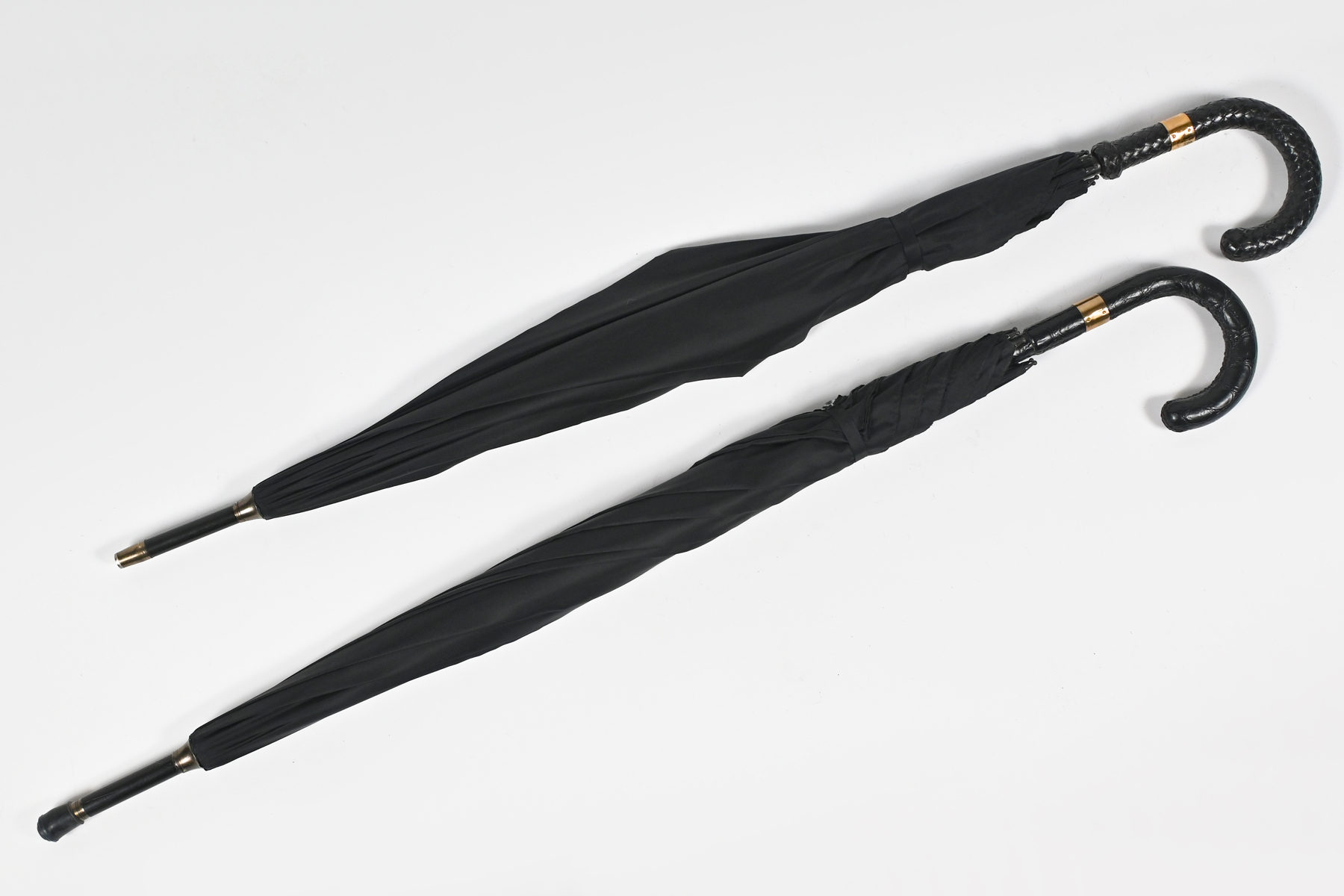 2 LEATHER HANDLED SWAINE ADENEY