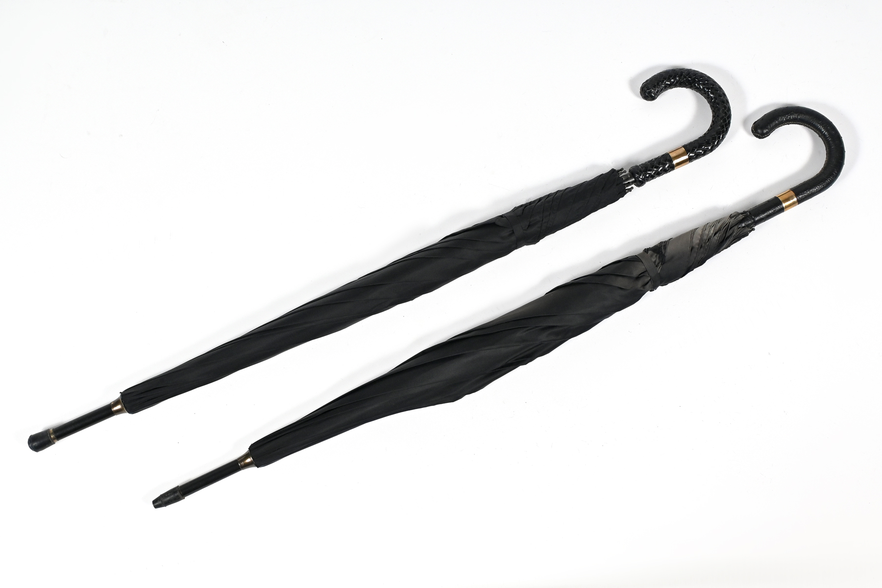 2 LEATHER HANDLED SWAINE ADENEY