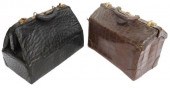 (2) LEATHER TRAVELING DOCTOR'S