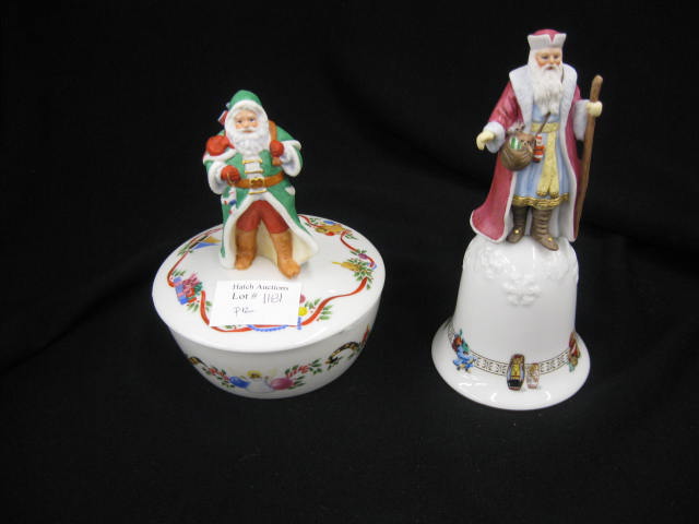 2 Lenox Porcelain Christmas Items
