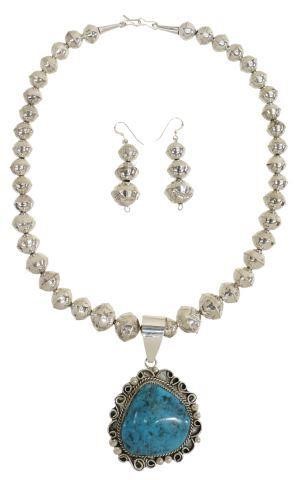 (2) LESLIE NEZ NAVAJO STERLING &