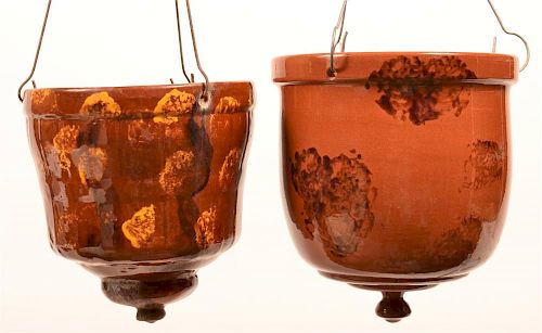 2 LESTER BREININGER REDWARE HANGING