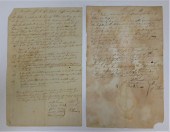 2 LETTERS DOCUMENTS PELHAM MA