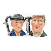 2 LG DOULTON CHARACTER JUGS FR