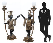 (2) LIFE-SIZE PATINATED &AMP;