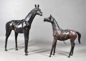 (2) Lifesize Leather Covered H