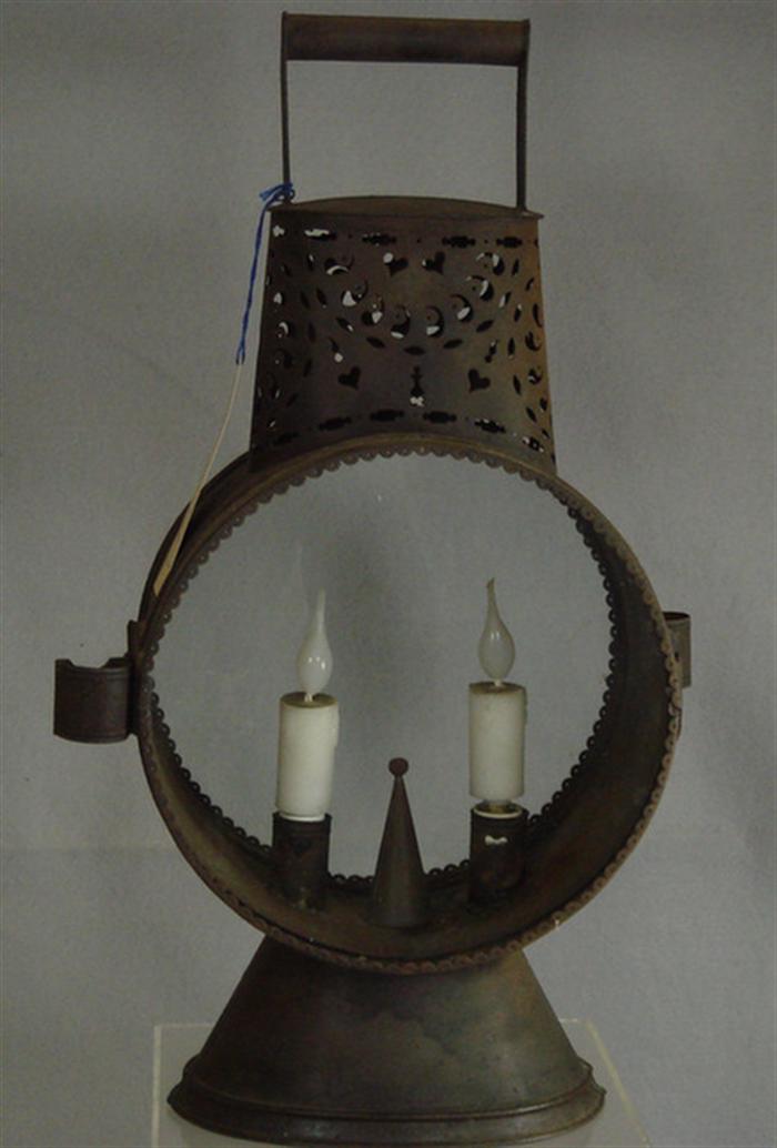 2 light toleware lantern of