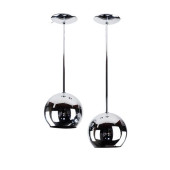 (2) LIGHTOLIER CHROME PENDANT