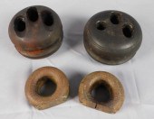 (2) LIGNUM VITAE DEADEYES. 19T