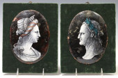 (2) LIMOGES GRISAILLEÂ ENAMEL