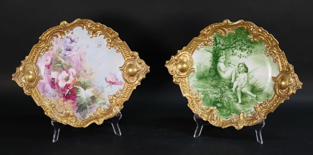 2 LIMOGES PORCELAIN PLATES2 Limoges