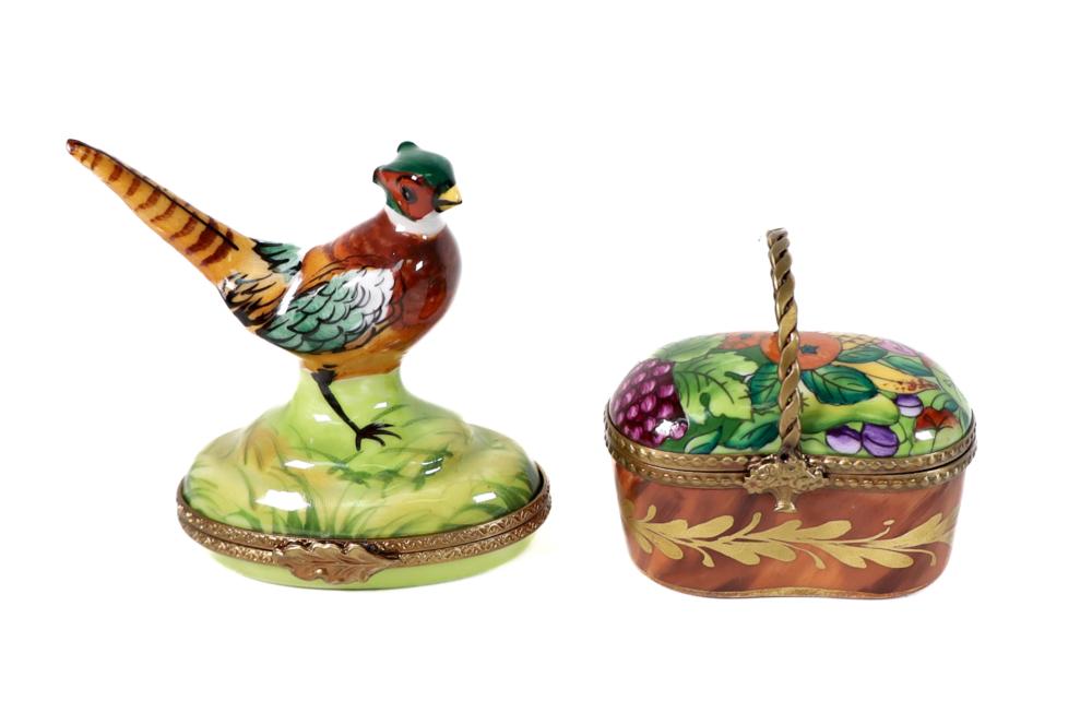 2 LIMOGES PORCELAIN TRINKET