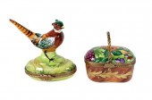 2 LIMOGES PORCELAIN TRINKET BO