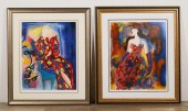 2 LINDA LE KINFF SERIGRAPHS EM