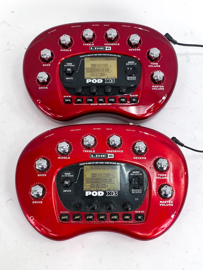 (2) LINE 6 POD X3 EFFECTS
