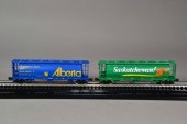 (2) LIONEL CYLINDRICAL HOPPERS