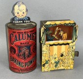 2 LITHOGRAPH TIN BANKS CA. 190