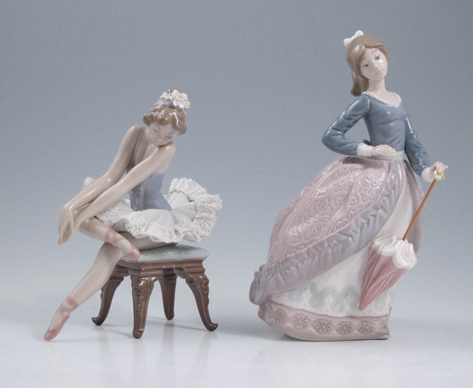 2 LLADRO GIRL FIGURINES: OPENING