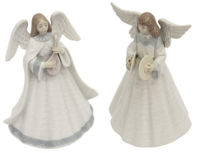 (2) LLADRO PORCELAIN ANGEL TREE