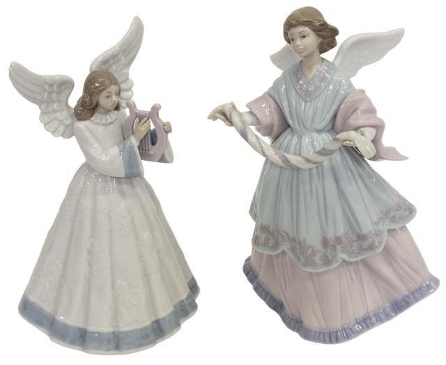 (2) LLADRO PORCELAIN ANGEL TREE