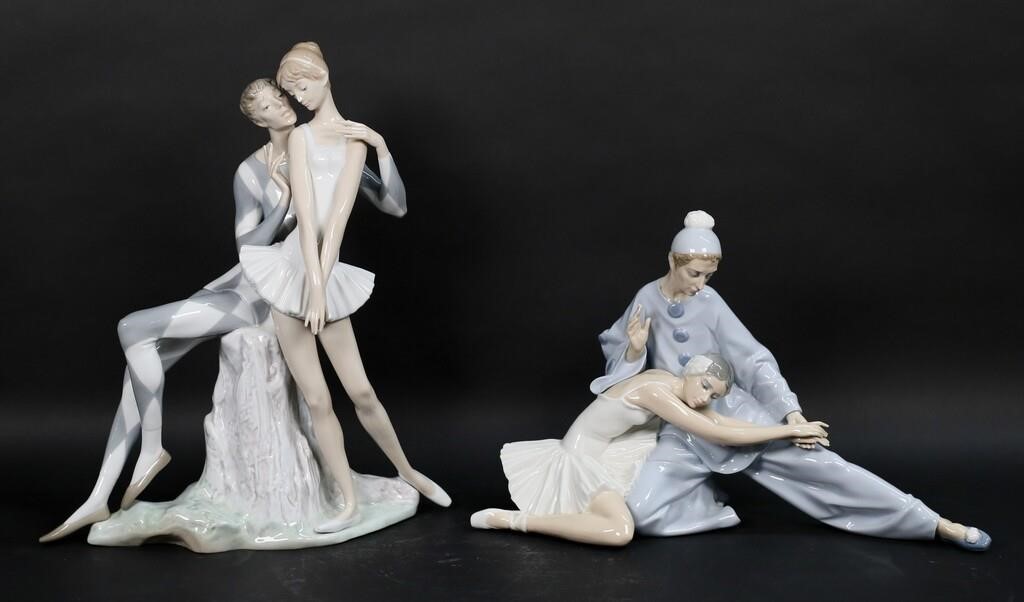 2 LLADRO PORCELAIN FIGURE GROUPS