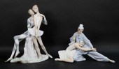 2 LLADRO PORCELAIN FIGURE GROU