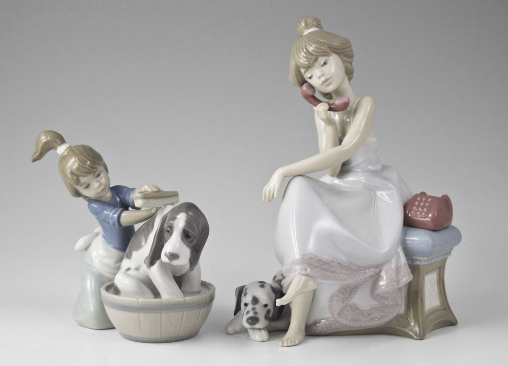 2 LLADRO PORCELAIN FIGURINES BY